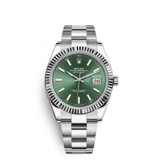 Rolex Datejust 41 Oystersteel y oro blanco M126334-0027 réplica de reloj
