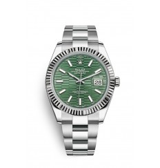 Rolex Datejust 41 Oystersteel y oro blanco M126334-0029 réplica de reloj