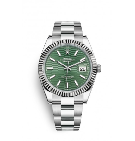 Rolex Datejust 41 Oystersteel y oro blanco M126334-0029 réplica de reloj