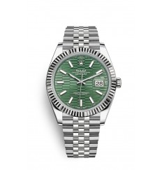 Rolex Datejust 41 Oystersteel y oro blanco M126334-0030 réplica de reloj