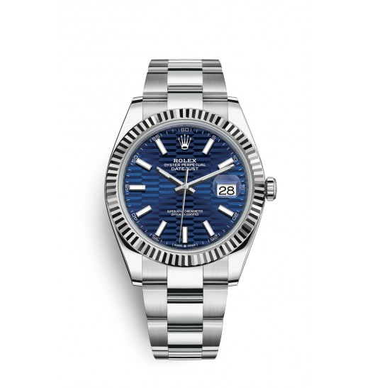 Rolex Datejust 41 Oystersteel y oro blanco M126334-0031 réplica de reloj