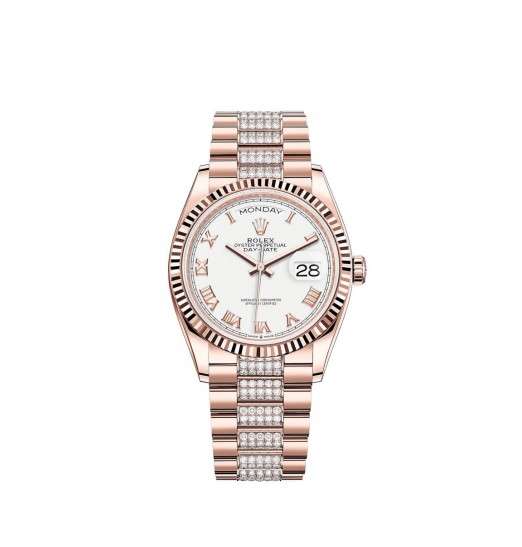 Rolex Day-Date 36 oro Everose de 18 quilates M128235-0053 réplica de reloj