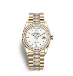 Rolex Day-Date 36 Oro amarillo de 18 ct y diamantes M128348RBR-0048 réplica de reloj