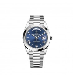 Rolex Day-Date 40 Platinum pulsera President con esfera azul brillante réplica de reloj Rolex Day-Date 40 Platinum pulsera President con esfera azul brillante réplica de reloj