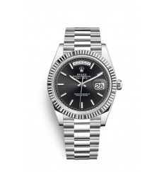Rolex Day-Date 40 Mecanico Bisel Estriado Platino M228236-0003 réplica de reloj