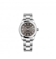 Rolex Datejust 31 Oystersteel esfera gris oscuro réplica de reloj