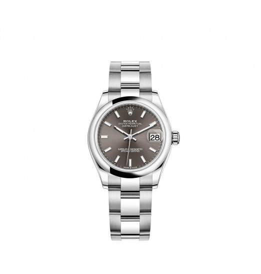 Rolex Datejust 31 Oystersteel esfera gris oscuro réplica de reloj