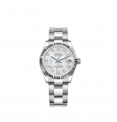 Rolex Datejust 31 White Rolesor esfera de nacar con diamantes engastanos réplica de reloj
