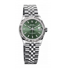 Rolex Datejust 31 White Rolesor esfera verde pulsera Jubilee réplica de reloj