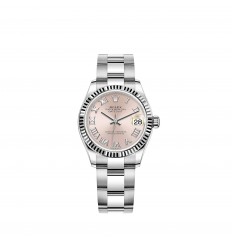 Rolex Datejust 31 White Rolesor esfera rosa pulsera Oyster réplica de reloj
