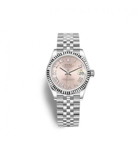 Rolex Datejust 31 White Rolesor esfera rosa pulsera Jubilee réplica de reloj Rolex Datejust 31 White Rolesor esfera rosa pulsera Jubilee réplica de reloj