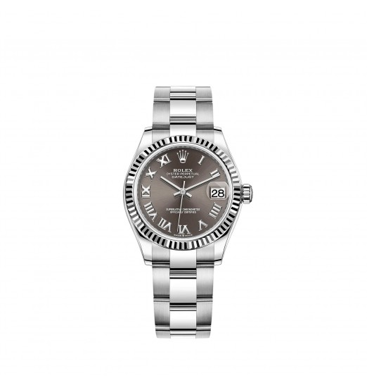 Rolex Datejust 31 White Rolesor esfera gris oscuro brazalete Oyster réplica de reloj Rolex Datejust 31 White Rolesor esfera gris oscuro brazalete Oyster réplica de reloj