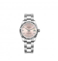 Rolex Datejust 31 White Rolesor pulsera Oyster con esfera engastada de diamantes réplica de reloj Rolex Datejust 31 White Rolesor pulsera Oyster con esfera engastada de diamantes réplica de reloj