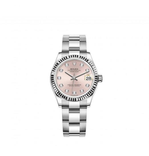 Rolex Datejust 31 White Rolesor pulsera Oyster con esfera engastada de diamantes réplica de reloj Rolex Datejust 31 White Rolesor pulsera Oyster con esfera engastada de diamantes réplica de reloj