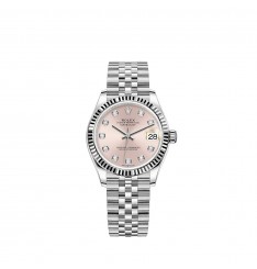 Rolex Datejust 31 White Rolesor esfera rosa pulsera Jubilee réplica de reloj Rolex Datejust 31 White Rolesor esfera rosa pulsera Jubilee réplica de reloj
