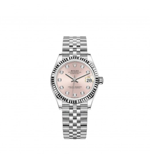 Rolex Datejust 31 White Rolesor esfera rosa pulsera Jubilee réplica de reloj Rolex Datejust 31 White Rolesor esfera rosa pulsera Jubilee réplica de reloj