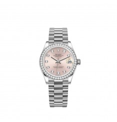 Rolex Datejust 31 pulsera President de oro blanco con esfera rosa réplica de reloj Rolex Datejust 31 pulsera President de oro blanco con esfera rosa réplica de reloj