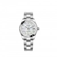 Rolex Datejust 31 White Rolesor esfera de nacar pulsera Oyster réplica de reloj Rolex Datejust 31 White Rolesor esfera de nacar pulsera Oyster réplica de reloj