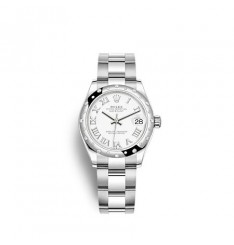 Rolex Datejust 31 White Rolesor esfera blanca pulsera Oyster réplica de reloj
