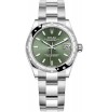 Rolex Datejust 31 White Rolesor verde menta esfera pulsera Oyster réplica de reloj