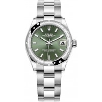 Rolex Datejust 31 White Rolesor verde menta esfera pulsera Oyster réplica de reloj Rolex Datejust 31 White Rolesor verde menta esfera pulsera Oyster réplica de reloj