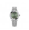 Rolex Datejust 31 White Rolesor esfera verde menta pulsera Jubilee réplica de reloj