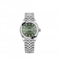 Rolex Datejust 31 White Rolesor esfera verde menta pulsera Jubilee réplica de reloj Rolex Datejust 31 White Rolesor esfera verde menta pulsera Jubilee réplica de reloj