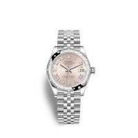 Rolex Datejust 31 White Rolesor esfera rosa pulsera Jubilee réplica de reloj Rolex Datejust 31 White Rolesor esfera rosa pulsera Jubilee réplica de reloj