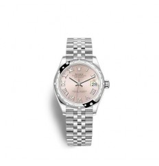 Rolex Datejust 31 White Rolesor esfera rosa pulsera Jubilee réplica de reloj