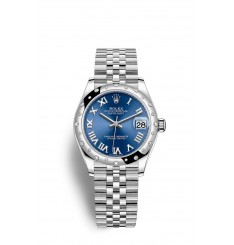 Rolex Datejust 31 Oystersteel y oro blanco M278344RBR-0036 réplica de reloj