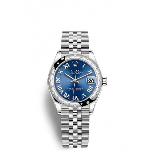 Rolex Datejust 31 Oystersteel y oro blanco M278344RBR-0036 réplica de reloj
