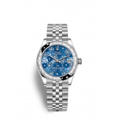 Rolex Datejust 31 Oystersteel y oro blanco M278344RBR-0038 réplica de reloj
