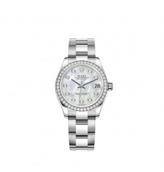 Rolex Datejust 31 Blanco Rolesor Oystersteel oro blanco de 18 quilates M278384RBR-0007 réplica de reloj