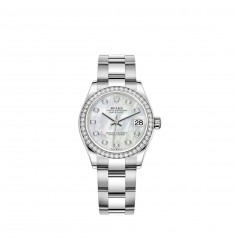 Rolex Datejust 31 Blanco Rolesor Oystersteel oro blanco de 18 quilates M278384RBR-0007 réplica de reloj Rolex Datejust 31 Blanco Rolesor Oystersteel oro blanco de 18 quilates M278384RBR-0007 réplica de reloj