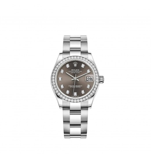 Rolex Datejust 31 White Rolesor esfera gris oscuro brazalete Oyster réplica de reloj Rolex Datejust 31 White Rolesor esfera gris oscuro brazalete Oyster réplica de reloj