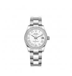 Rolex Datejust 31 Oystersteel y oro blanco de 18 quilates M278384RBR-0013 réplica de reloj