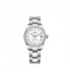 Rolex Datejust 31 Oystersteel y oro blanco de 18 quilates M278384RBR-0013 réplica de reloj