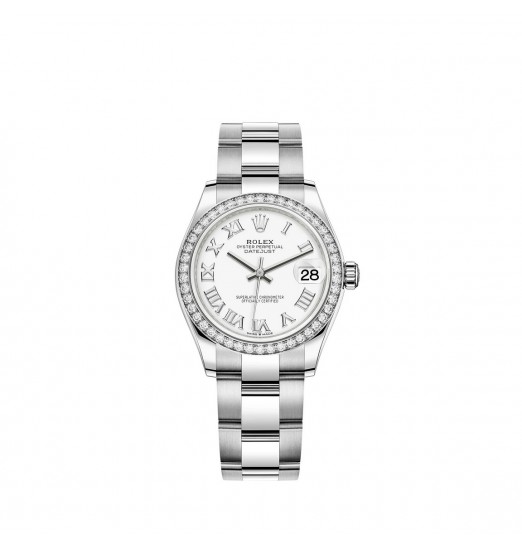 Rolex Datejust 31 Oystersteel y oro blanco de 18 quilates M278384RBR-0013 réplica de reloj