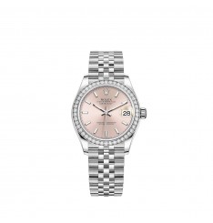 Rolex Datejust 31 White Rolesor esfera rosa pulsera Jubilee réplica de reloj Rolex Datejust 31 White Rolesor esfera rosa pulsera Jubilee réplica de reloj