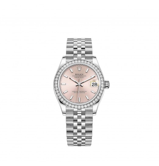 Rolex Datejust 31 White Rolesor esfera rosa pulsera Jubilee réplica de reloj