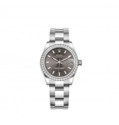 Rolex Datejust 31 White Rolesor esfera gris oscuro brazalete Oyster réplica de reloj Rolex Datejust 31 White Rolesor esfera gris oscuro brazalete Oyster réplica de reloj