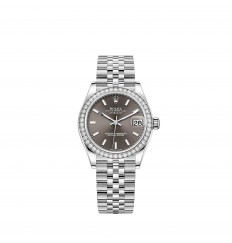 Rolex Datejust 31 White Rolesor esfera gris oscuro pulsera Jubilee réplica de reloj