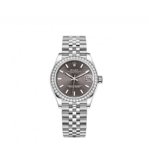 Rolex Datejust 31 White Rolesor esfera gris oscuro pulsera Jubilee réplica de reloj