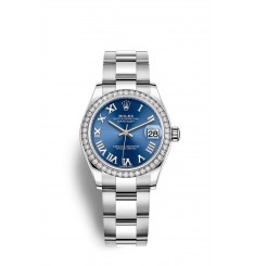 Rolex Datejust 31 Oystersteel y oro blanco M278384RBR-0038 réplica de reloj