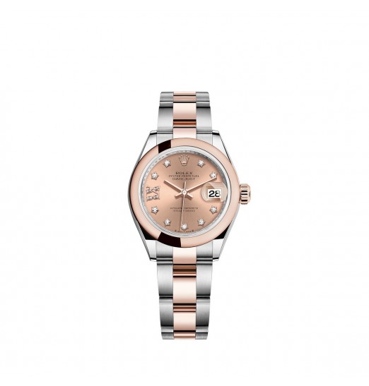 Rolex Lady-Datejust Everose Rolesor combinacion de acero Oystersteel oro de 18 quilates M279161-0028 réplica de reloj