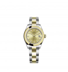 Rolex Lady-Datejust Yellow Rolesor esfera color champan pulsera Oyster réplica de reloj