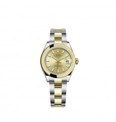 Rolex Lady-Datejust Yellow Rolesor esfera color champan pulsera Oyster réplica de reloj Rolex Lady-Datejust Yellow Rolesor esfera color champan pulsera Oyster réplica de reloj
