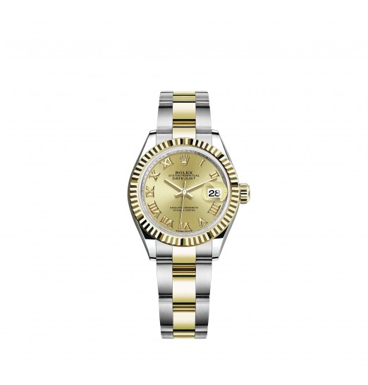Rolex Lady-Datejust Yellow Rolesor esfera color champan pulsera Oyster réplica de reloj Rolex Lady-Datejust Yellow Rolesor esfera color champan pulsera Oyster réplica de reloj