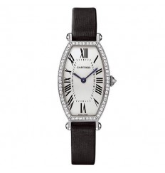 Cartier Tonneau Diamante En Oro Blanco De 18kt WE400131 Réplica Reloj