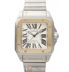 Cartier Santos 100 Extra Grande 18kt Oro Amarillo Y Los Hombres Del W200728G Réplica Reloj